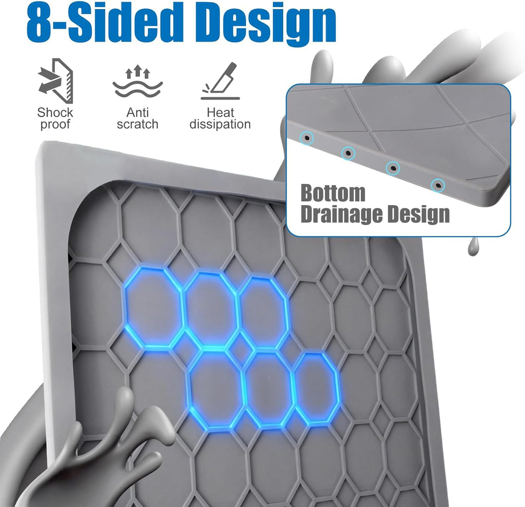 Starlink Gen 3 Protective Cover Case, Silicone Protector Cover for for Standard Satellite Dish, Waterproof, Holes Can Drain Water, Impact Resistant to Rocks/Sand/Hail