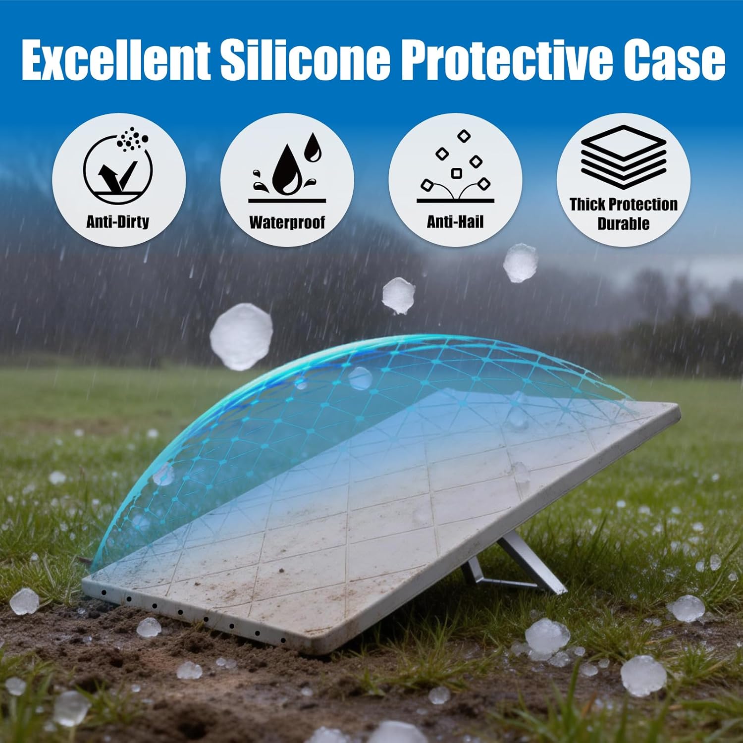 Starlink Gen 3 Protective Cover Case, Silicone Protector Cover for for Standard Satellite Dish, Waterproof, Holes Can Drain Water, Impact Resistant to Rocks/Sand/Hail